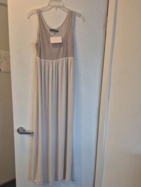 Sugarlips Crochet Bodice Maxi Slip in Light Beige